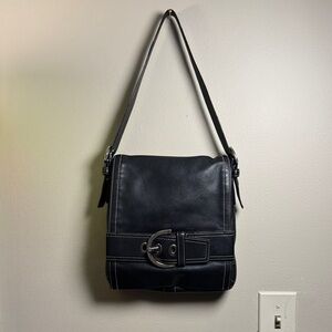 Coach SoHo Black Leather Shoulder Bag
